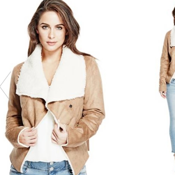 guess suede jacket womens
